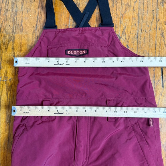 Burton Skylar Snow Bib 2L Pant YOUTH Kid's Size M US 10 Snowboarding Burgundy - Picture 10 of 11